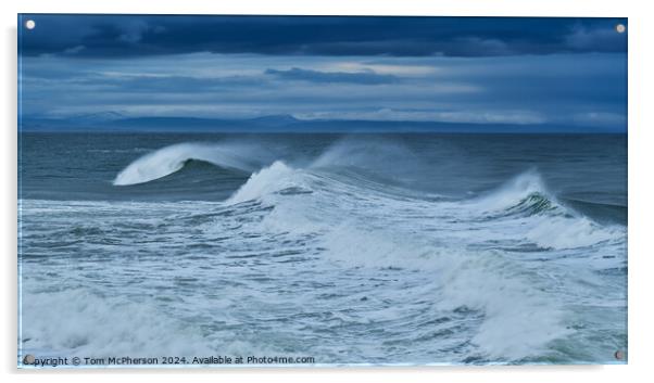 A Stormy Seascape on the Moray Firth, Scotland Acrylic by Tom McPherson