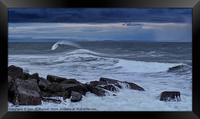 Stormy Seascape Framed Print by Tom McPherson