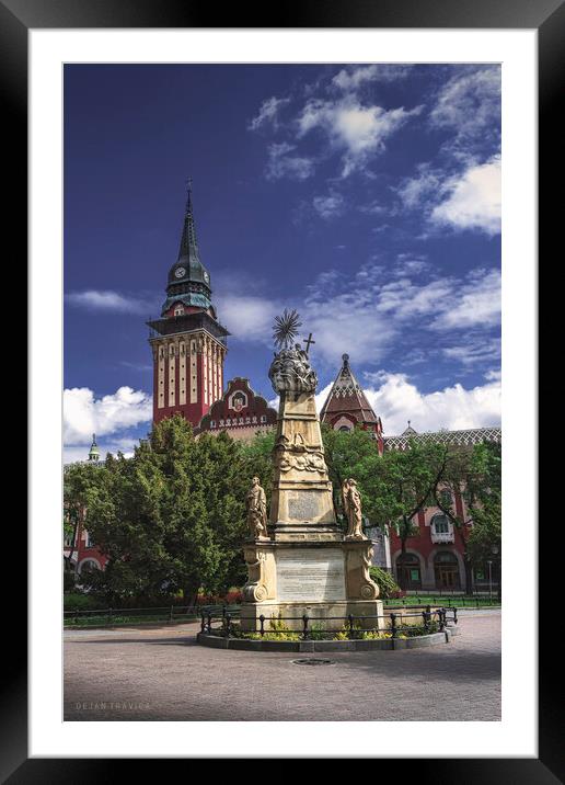 Holy Trinity monument in Subotica, Serbia Framed Mounted Print by Dejan Travica