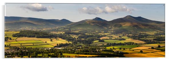 Brecon Beacons Wales Panorama Acrylic by Sonny Ryse