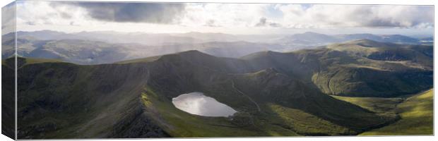 Helvellyn and striding edge Aerial Lake District Canvas Print by Sonny Ryse