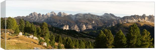 Italian Dolomites Mountains Panorama Canvas Print by Sonny Ryse