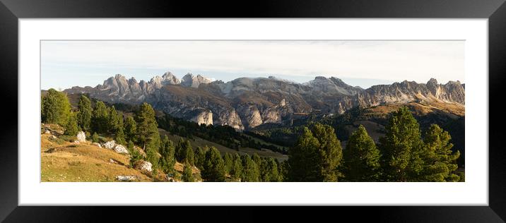 Italian Dolomites Mountains Panorama Framed Mounted Print by Sonny Ryse