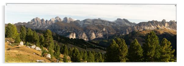 Italian Dolomites Mountains Panorama Acrylic by Sonny Ryse