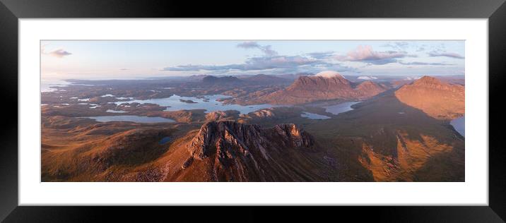 Stac Polliadh sunset Assynt Scotland Framed Mounted Print by Sonny Ryse
