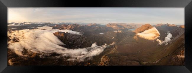 Torridon Mountains Cloud Inversion Scotland Aerial Framed Print by Sonny Ryse