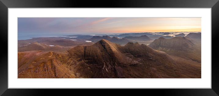 Beinn Alligin Mountain at sunrise Torridon Scottish Highlands Framed Mounted Print by Sonny Ryse