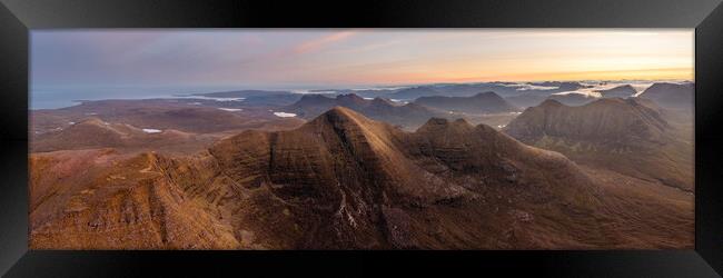Beinn Alligin Mountain at sunrise Torridon Scottish Highlands Framed Print by Sonny Ryse