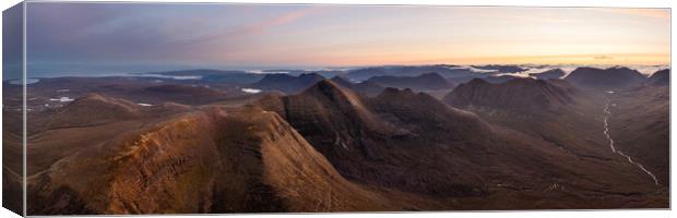 Beinn Alligin Mountain at sunrise Torridon Scotland Canvas Print by Sonny Ryse