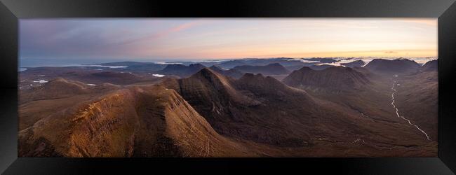 Beinn Alligin Mountain at sunrise Torridon Scotland Framed Print by Sonny Ryse
