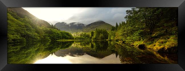 Bidean Nam Bian Moutnain and Glencoe Loch Torren Lochan Scotland Framed Print by Sonny Ryse