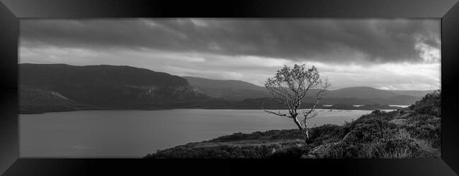 Loch Torridon Scottish HIghlands Black and white Framed Print by Sonny Ryse