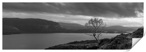Loch Torridon Scottish HIghlands Black and white Print by Sonny Ryse