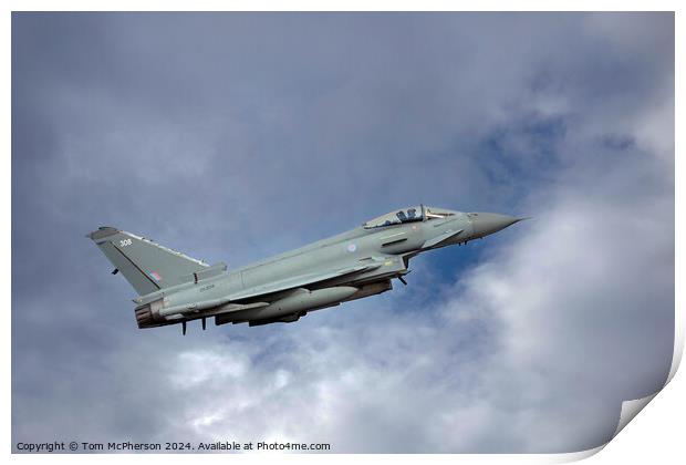 RAF's Pioneering Eurofighter Typhoon ZK308 Print by Tom McPherson