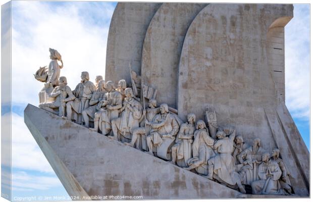 The Monument to the Discoveries, Lisbon Canvas Print by Jim Monk