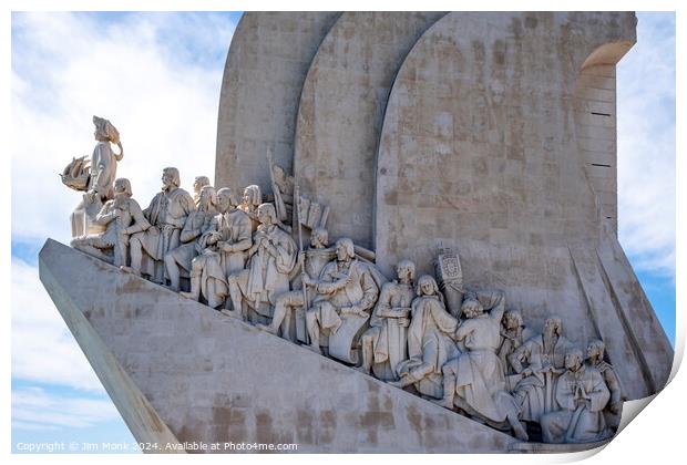 The Monument to the Discoveries, Lisbon Print by Jim Monk