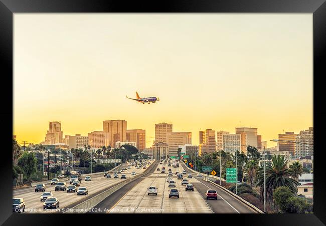 Commuting - Downtown San Diego Framed Print by Joseph S Giacalone