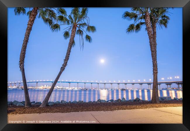 Coronado Moonlight Night Framed Print by Joseph S Giacalone