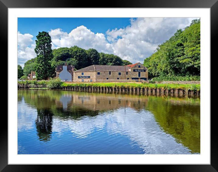 Sprotbrough Canal and The Boat Inn Framed Mounted Print by Darren Galpin