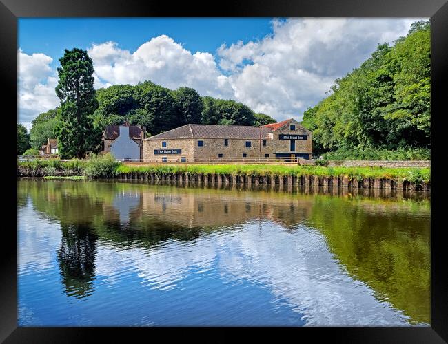 Sprotbrough Canal and The Boat Inn Framed Print by Darren Galpin