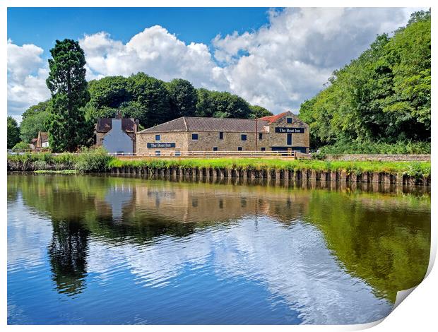 Sprotbrough Canal and The Boat Inn Print by Darren Galpin