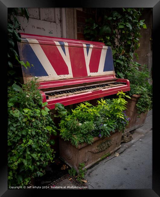 Union Jack Piano Framed Print by Jeff Whyte