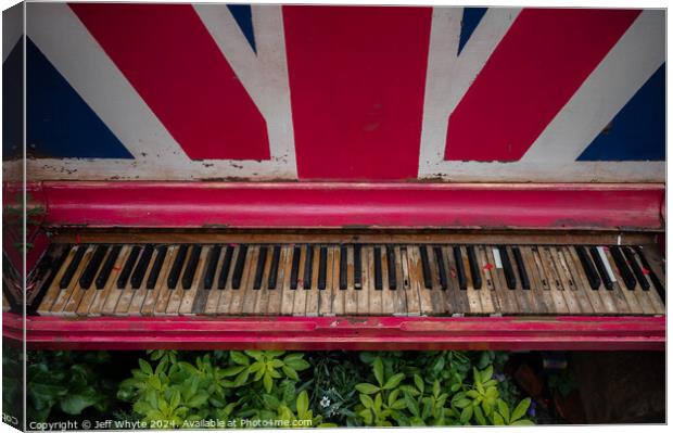 Union Jack Piano Canvas Print by Jeff Whyte