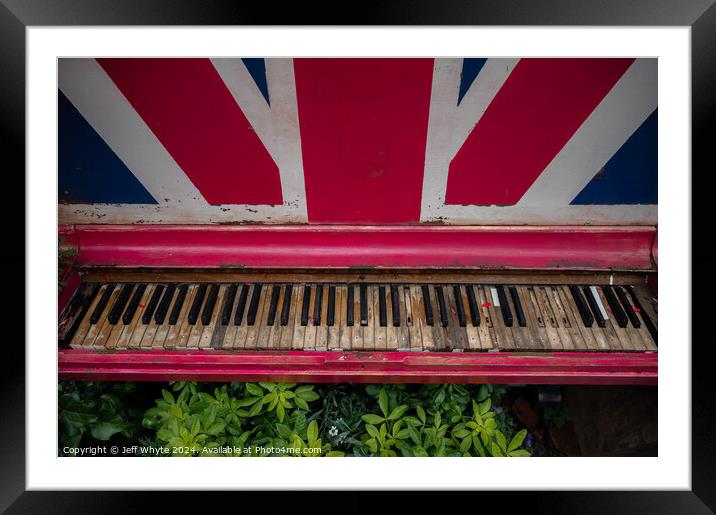 Union Jack Piano Framed Mounted Print by Jeff Whyte