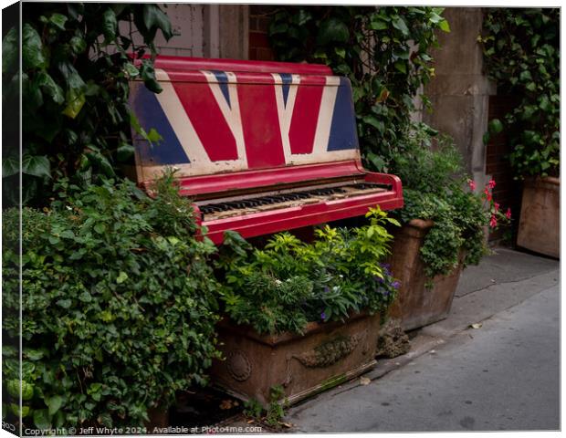 Union Jack Piano Canvas Print by Jeff Whyte