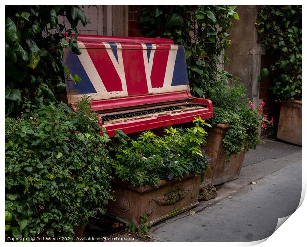 Union Jack Piano Print by Jeff Whyte