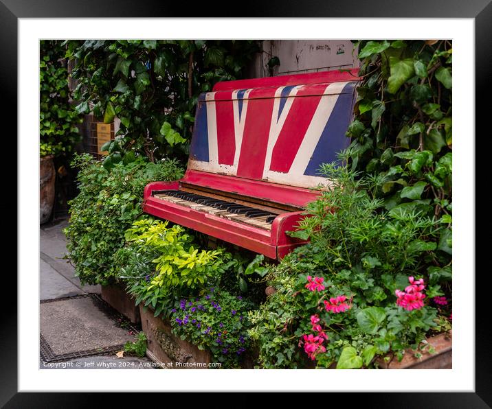 Union Jack Piano Framed Mounted Print by Jeff Whyte