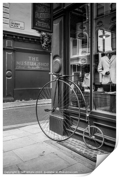 Antique bicycle, London Print by Jeff Whyte