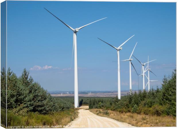 Wind turbines - St. Juan de Ortega Canvas Print by Laszlo Konya