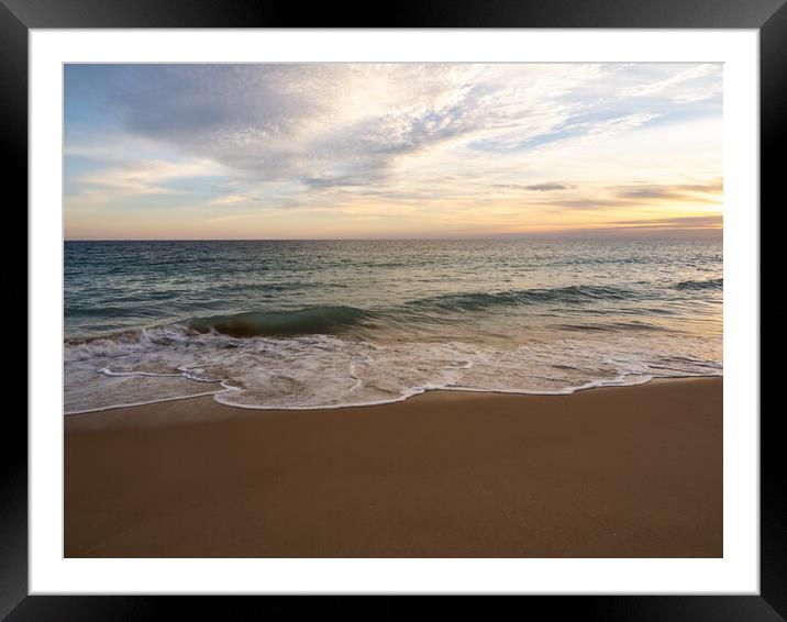 Alvor beach sunset Framed Mounted Print by Tony Twyman