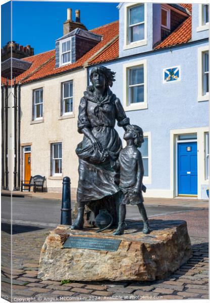 Pittenweem Fishermen's Memorial, East Neuk of Fife Canvas Print by Angus McComiskey