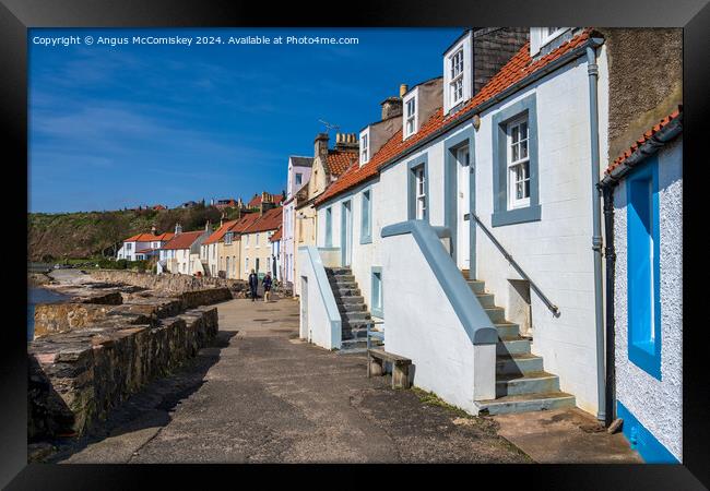 Colourful seafront houses in Pittenweem Framed Print by Angus McComiskey