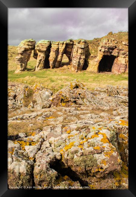 Calpie Caves, Crail, Fife (2) Framed Print by Ken Hunter
