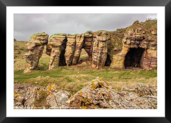 Calpie Caves, Crail, Fife Framed Mounted Print by Ken Hunter
