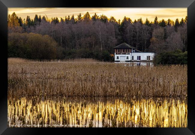 Boathouse by the Loch Framed Print by Ken Hunter