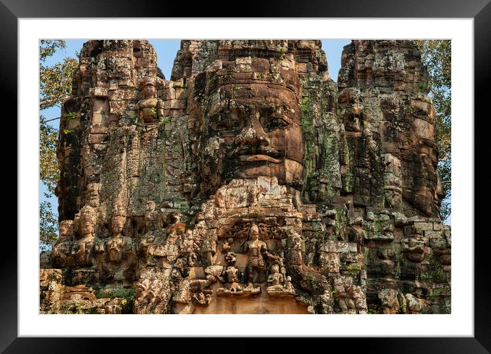 Victory Gate of Angkor Thom in Cambodia Framed Mounted Print by Artur Bogacki