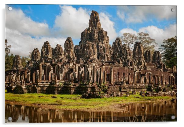 Bayon Temple Of Angkor Thom In Cambodia Acrylic by Artur Bogacki