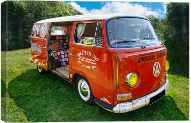 VW Campervan The Weston  Canvas Print by Alison Chambers