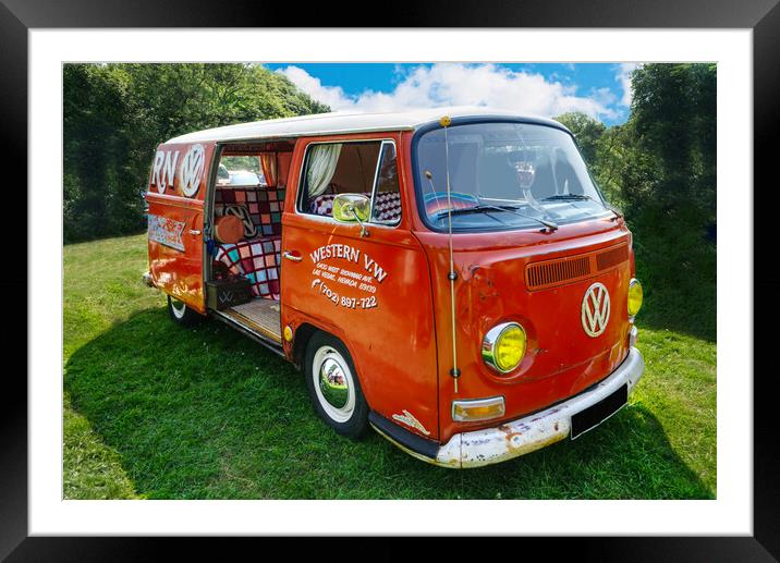VW Campervan The Weston  Framed Mounted Print by Alison Chambers