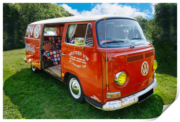 VW Campervan The Weston  Print by Alison Chambers