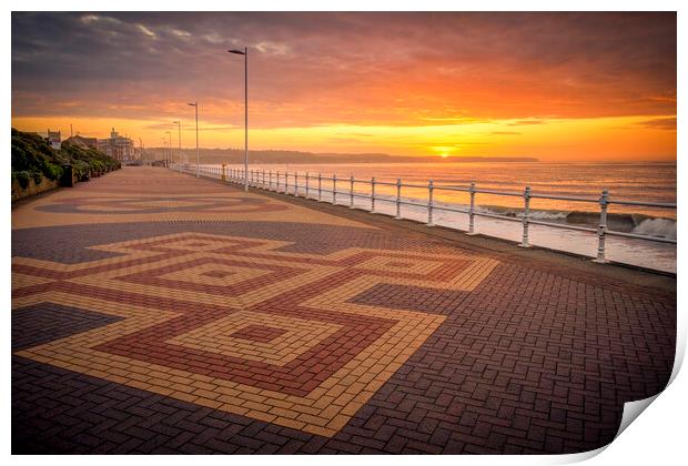 Bridlington Sunrise from Alexandra Promenade Print by Tim Hill