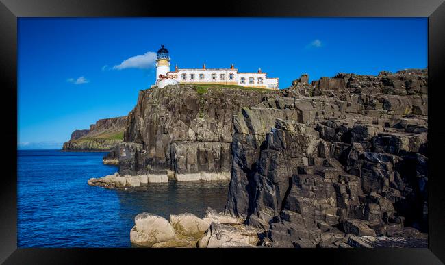 Neist Point Lighthouse Framed Print by John Frid