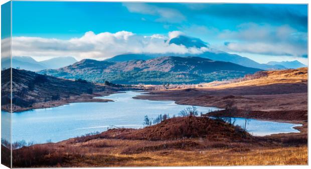 Loch Poulary in the Scottish Highlands Canvas Print by John Frid