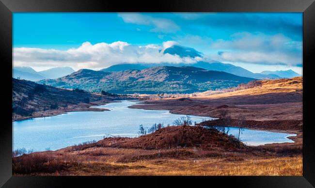 Loch Poulary in the Scottish Highlands Framed Print by John Frid