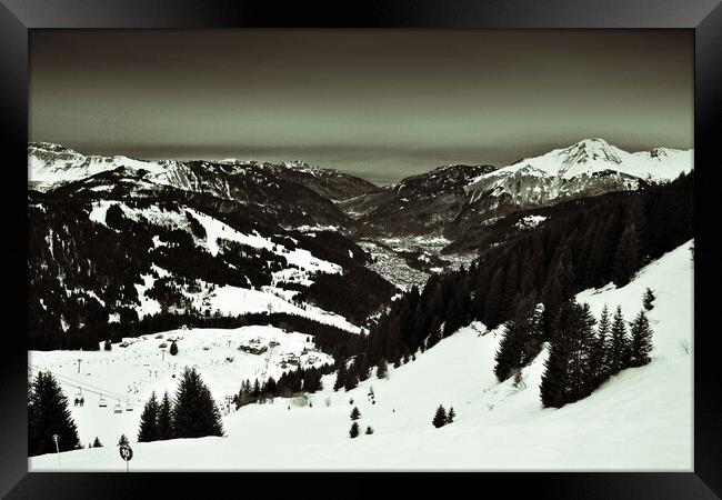 Morzine Lets Gets Portes Du Soleil French Alps France Framed Print by Andy Evans Photos