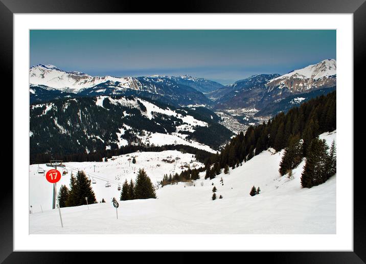 Morzine Lets Gets Portes Du Soleil French Alps France Framed Mounted Print by Andy Evans Photos
